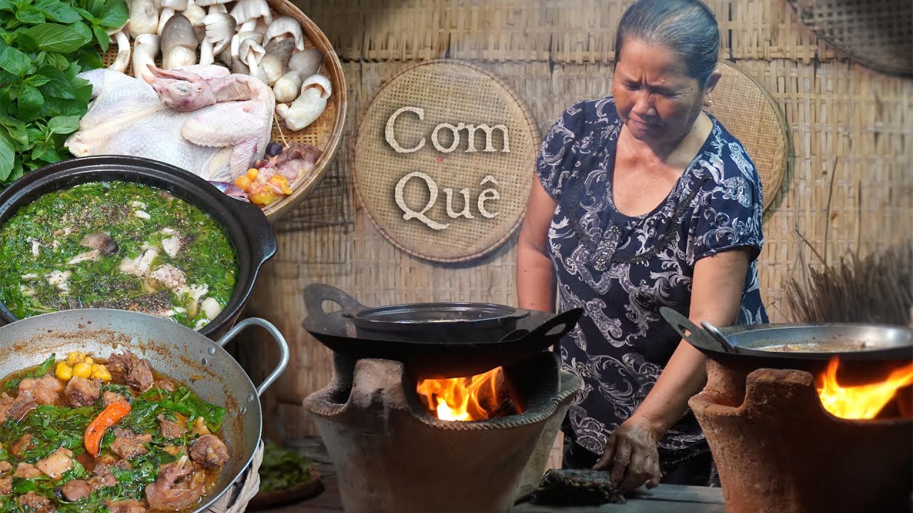 Gà kho lá quế & nấu canh lá cách
